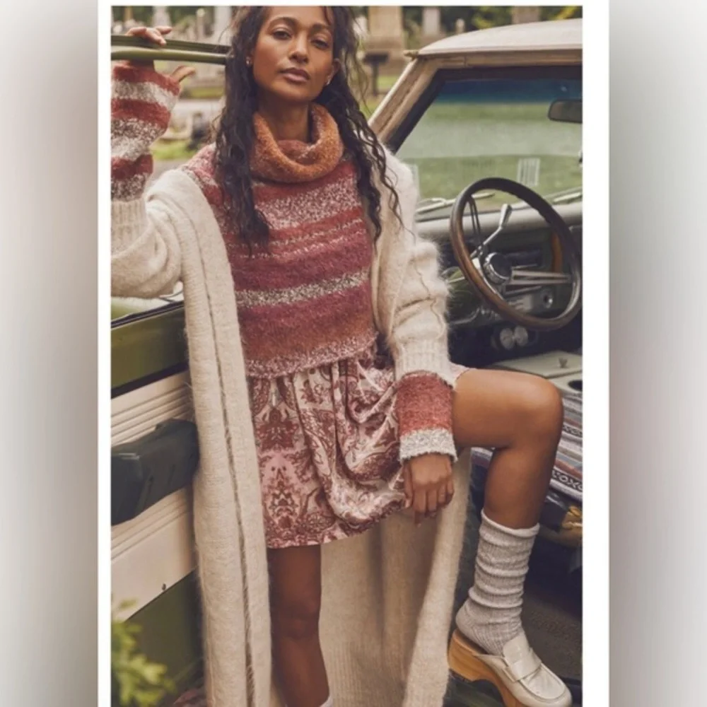 Free people all the time pink velvet sleeveless babydoll dress size‎ small new